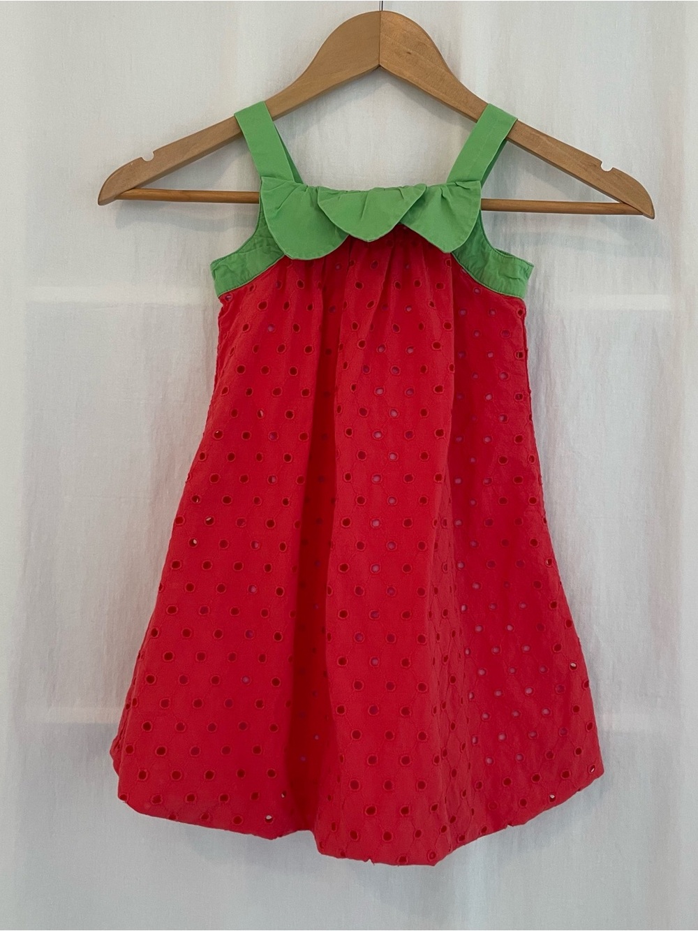 Gymboree Strawberry Patch Eyelet Bubble Dress